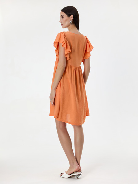 Orsay Oranžové dámské šaty ke kolenům ORSAY
