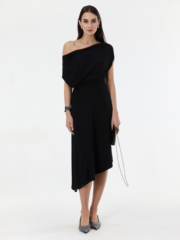 Orsay Černé dámské midi šaty ORSAY