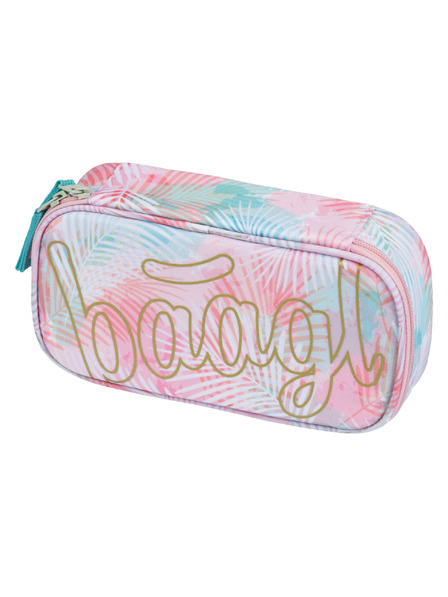 BAAGL  Růžový školní penál etue Baagl Sunset