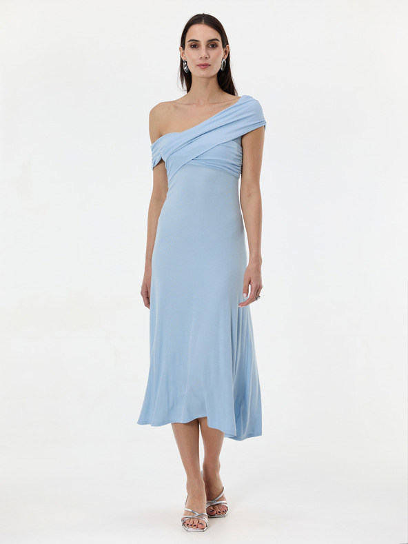 Orsay Světle modré dámské maxi šaty ORSAY