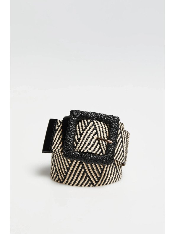 Moodo Pletený pásek černý Moodo