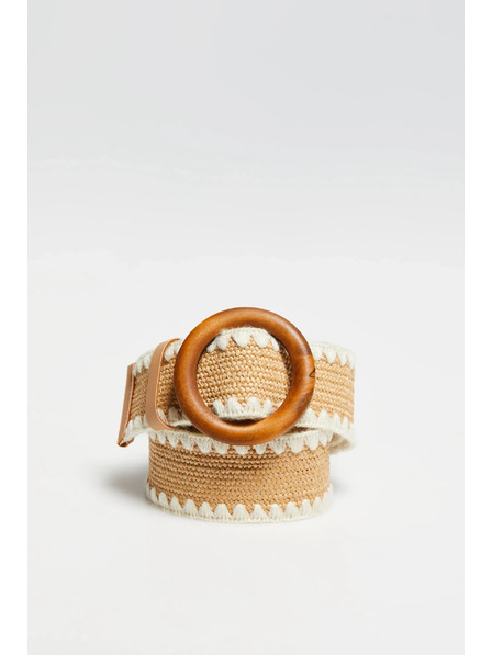 Moodo Pletený pásek béžový Moodo