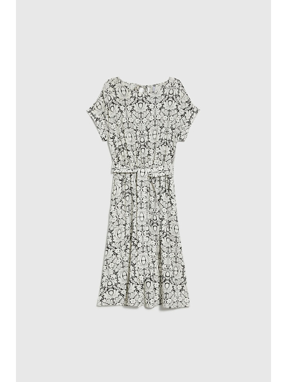 Moodo Černé viskózové šaty Moodo