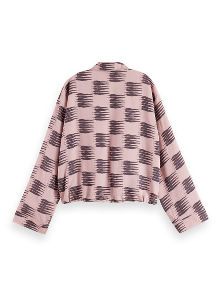 Scotch & Soda Růžová dámská košile se zavazováním