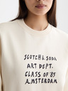 Scotch & Soda Dámská krémová mikina s nápisem