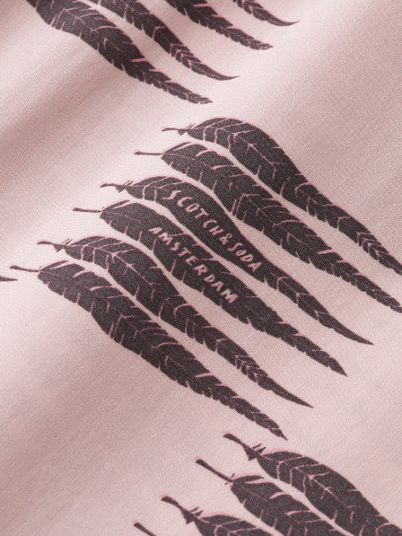 Scotch & Soda Růžové vzorované šaty