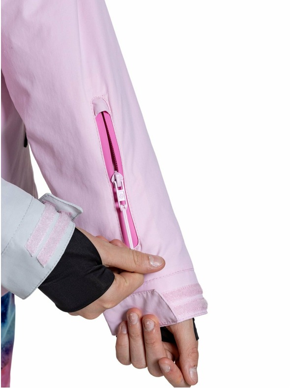 Meatfly Meatfly dětská SNB & SKI bunda Deliah Grey/Pastel Pink