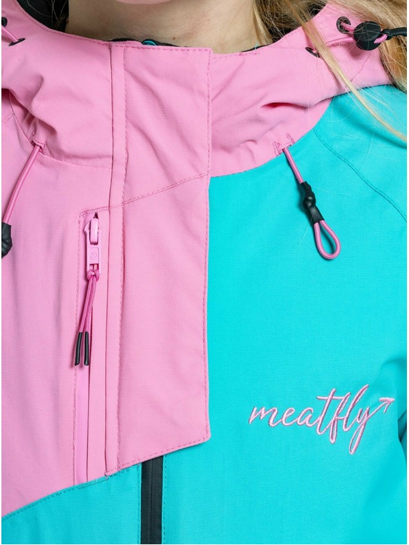 Meatfly Meatfly dětská SNB & SKI bunda Deliah Hot Pink/Turquoise