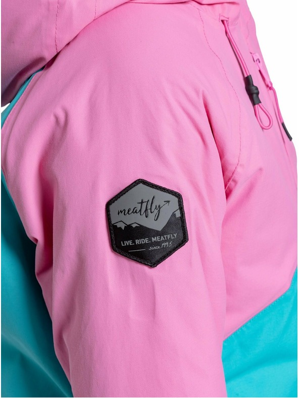 Meatfly Meatfly dětská SNB & SKI bunda Deliah Hot Pink/Turquoise