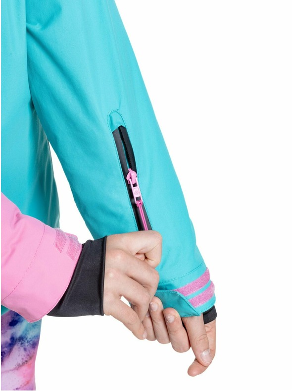 Meatfly Meatfly dětská SNB & SKI bunda Deliah Hot Pink/Turquoise