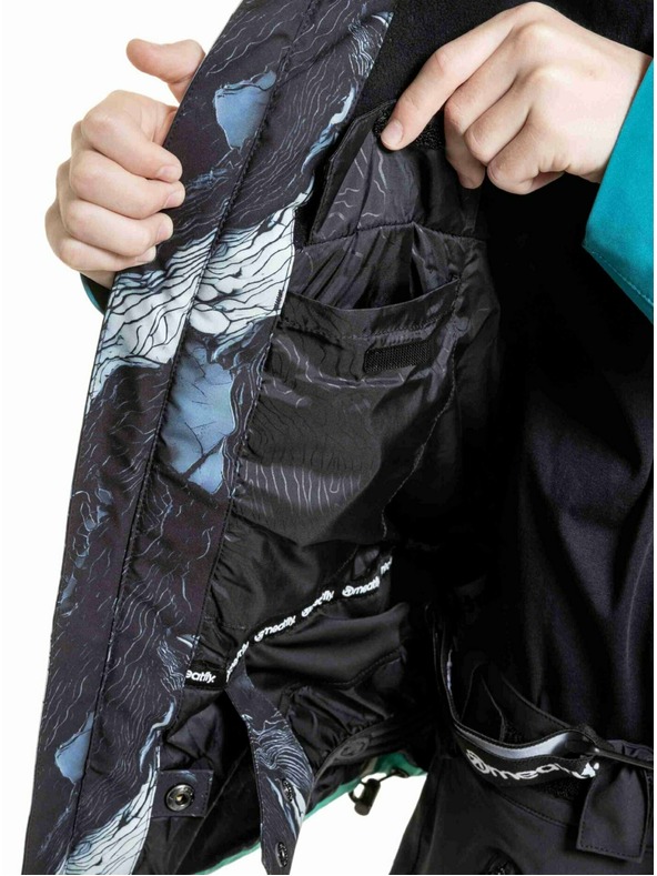 Meatfly Meatfly dětská SNB & SKI bunda Bangito Green Mountains