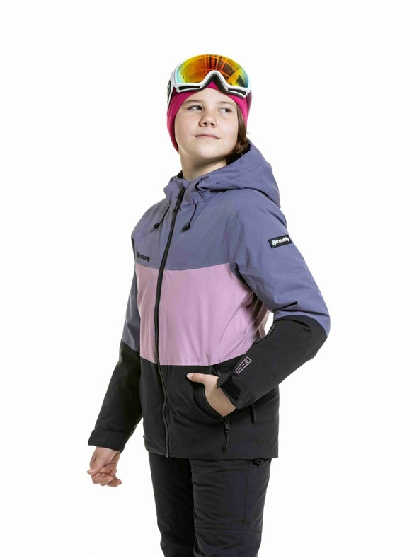 Meatfly Meatfly dětská SNB & SKI bunda Deliah Black / Purple Light