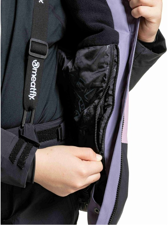 Meatfly Meatfly dětská SNB & SKI bunda Deliah Black / Purple Light