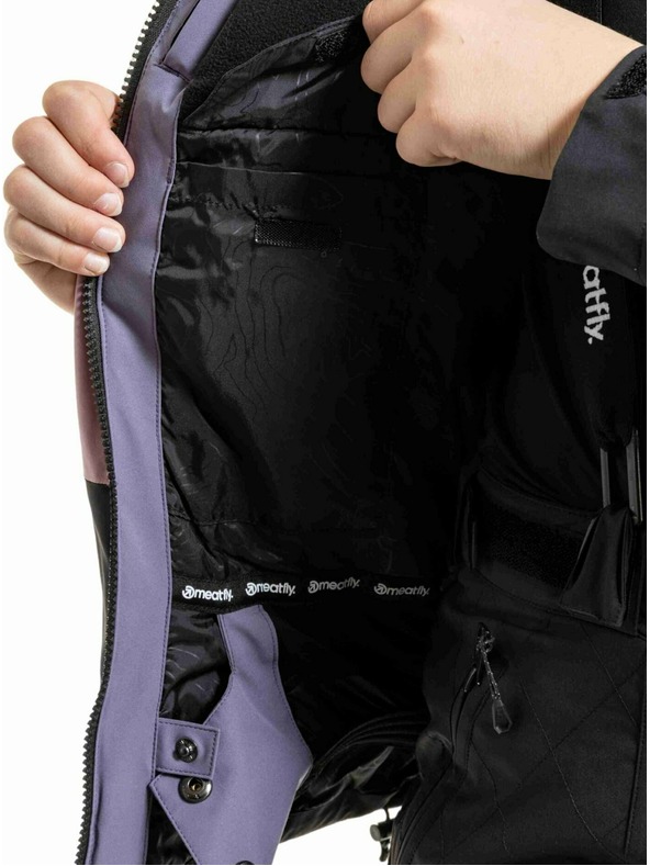 Meatfly Meatfly dětská SNB & SKI bunda Deliah Black / Purple Light