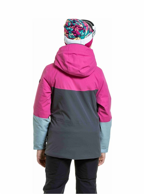 Meatfly Meatfly dětská SNB & SKI bunda Deliah Grey Dark / Pink