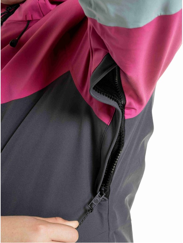 Meatfly Meatfly dětská SNB & SKI bunda Deliah Grey Dark / Pink