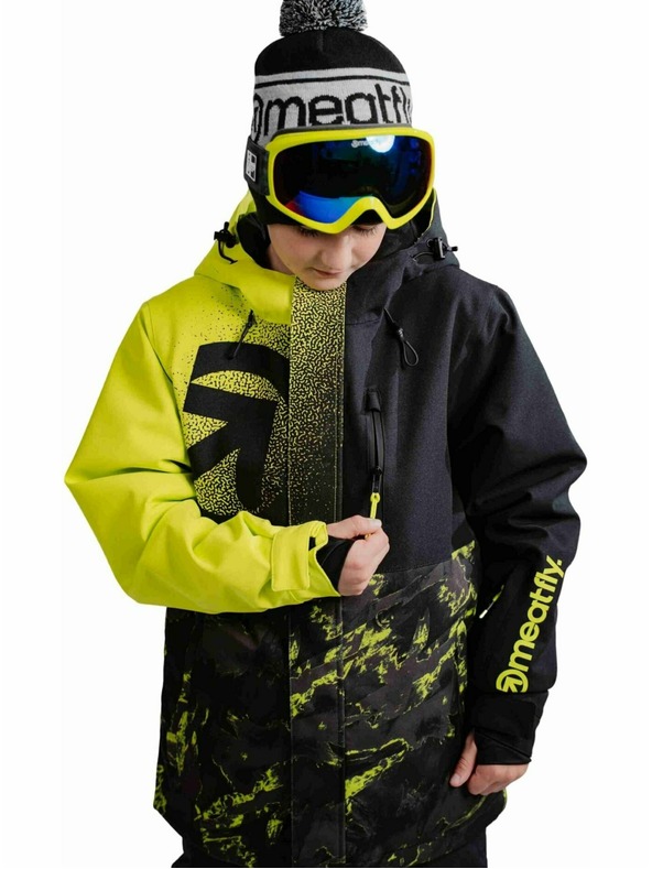 Meatfly Meatfly dětská SNB & SKI bunda Bangito Acid Lime Mossy
