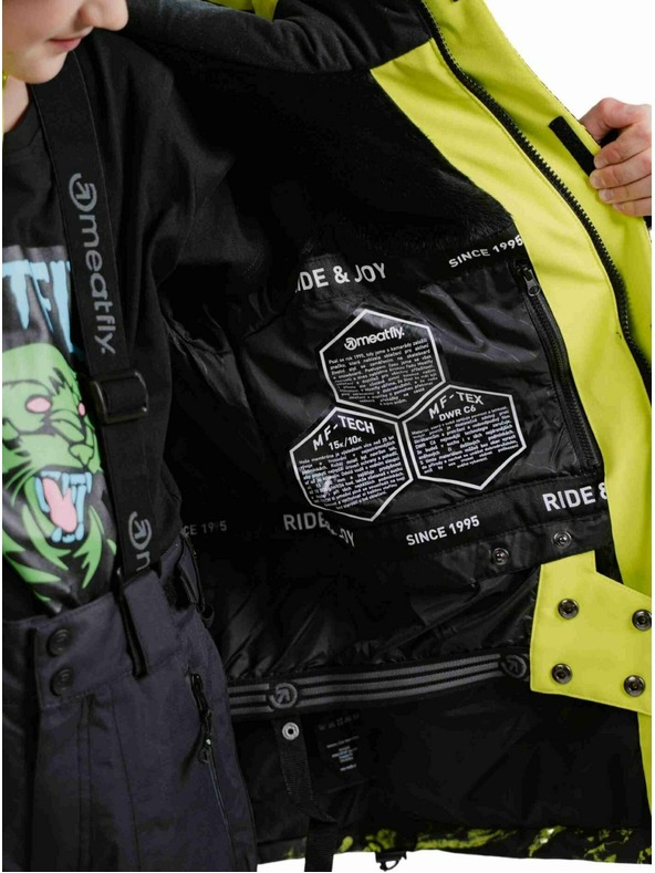 Meatfly Meatfly dětská SNB & SKI bunda Bangito Acid Lime Mossy