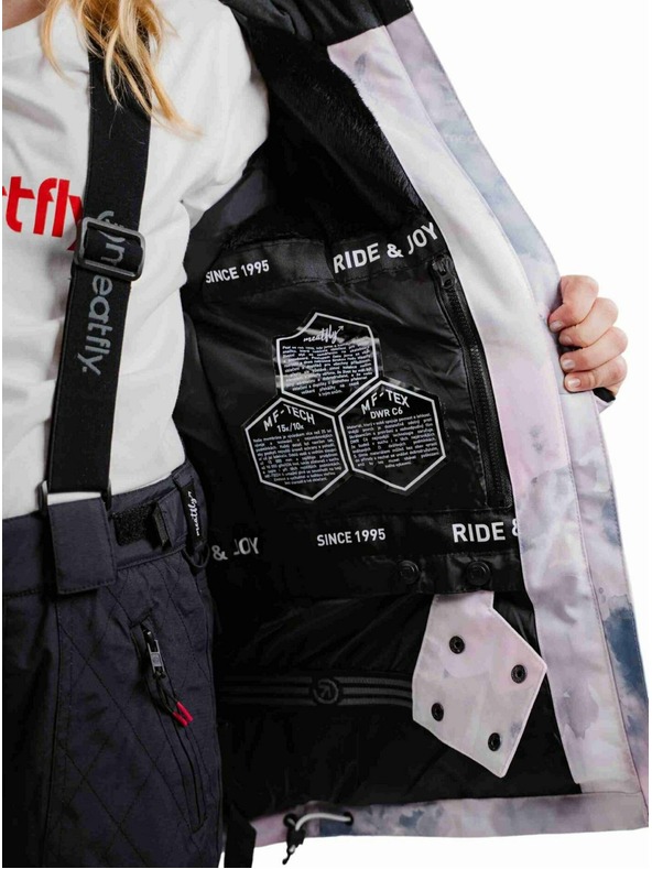 Meatfly Meatfly dětská SNB & SKI bunda Deliah Clouds Pink