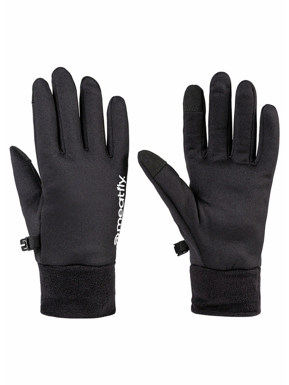 Meatfly Meatfly pánské rukavice Mens Powerstretch Black White