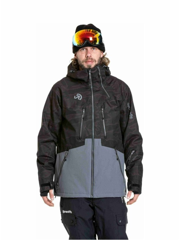 Meatfly Meatfly pánská SNB & SKI bunda Cronos Morph Black