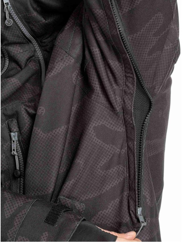 Meatfly Meatfly pánská SNB & SKI bunda Cronos Morph Black