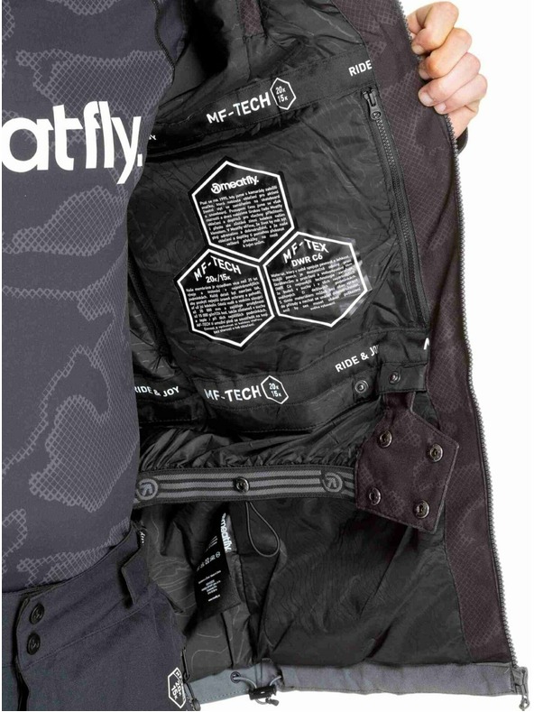 Meatfly Meatfly pánská SNB & SKI bunda Cronos Morph Black