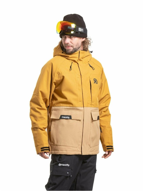 Meatfly Meatfly pánská SNB & SKI bunda Vertigo Wood / Tan