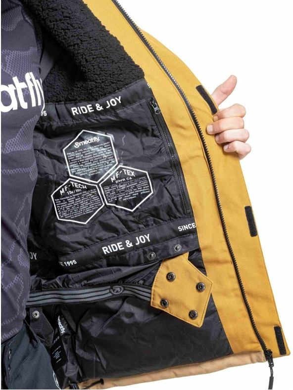 Meatfly Meatfly pánská SNB & SKI bunda Vertigo Wood / Tan