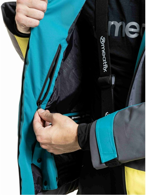 Meatfly Meatfly pánská SNB & SKI bunda Shader Hb Blue / Lime