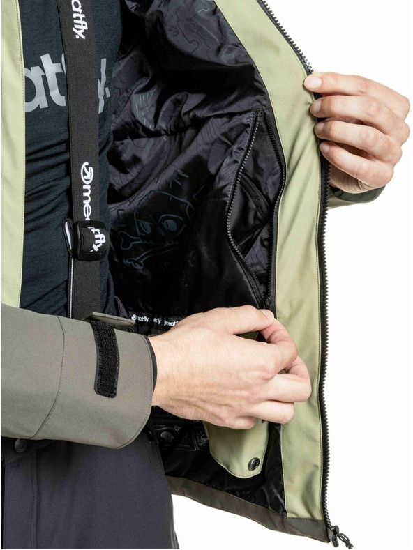 Meatfly Meatfly pánská SNB & SKI bunda Cronos Olive Light / Olive Dark