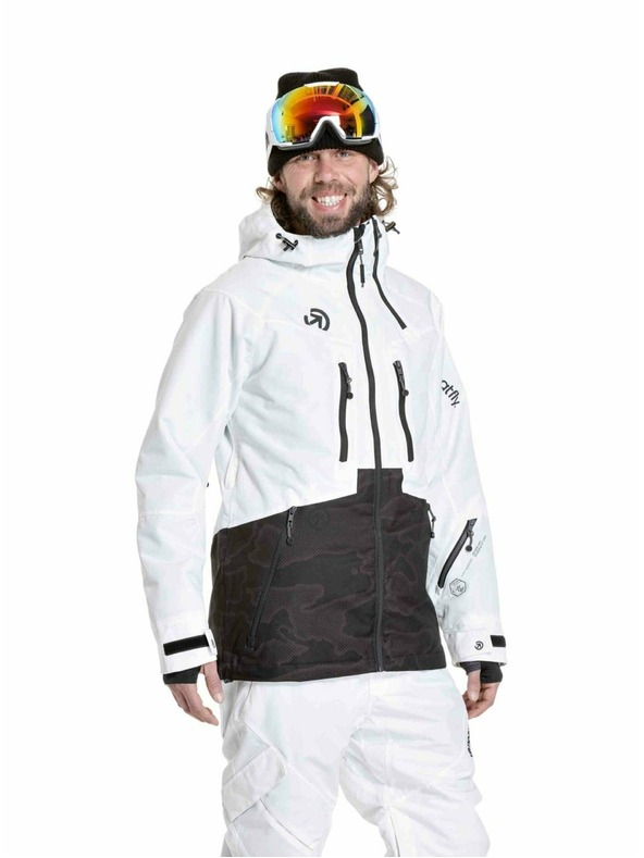 Meatfly Meatfly pánská SNB & SKI bunda Cronos White / Morph Black