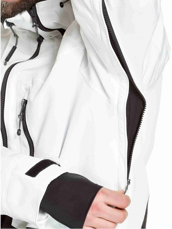 Meatfly Meatfly pánská SNB & SKI bunda Cronos White / Morph Black