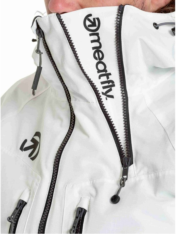 Meatfly Meatfly pánská SNB & SKI bunda Cronos White / Morph Black