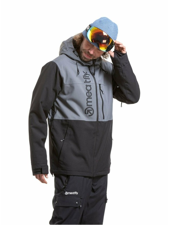 Meatfly Meatfly pánská SNB & SKI bunda Manifold Dark Grey / Black