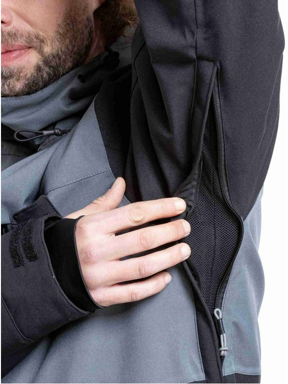 Meatfly Meatfly pánská SNB & SKI bunda Manifold Dark Grey / Black