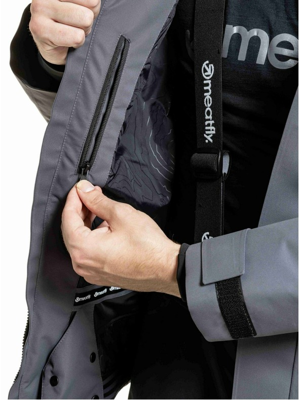 Meatfly Meatfly pánská SNB & SKI bunda Acha Grey Dark