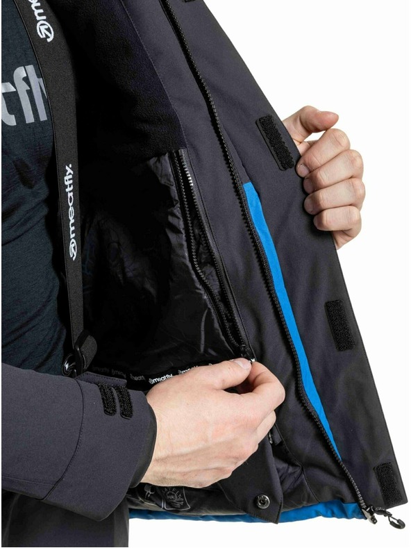 Meatfly Meatfly pánská SNB & SKI bunda Vertigo Black / Blue Sky