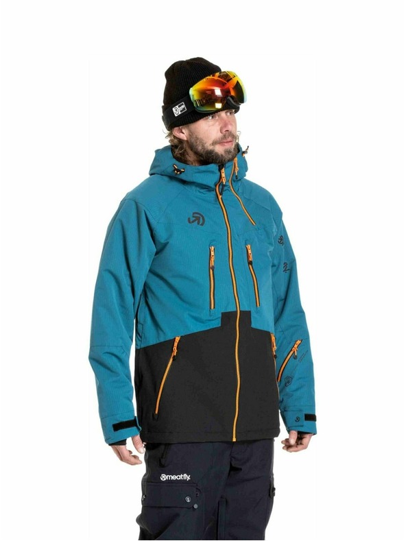 Meatfly Meatfly pánská SNB & SKI bunda Cronos Black / Deep Ocean