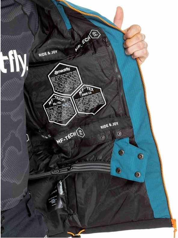 Meatfly Meatfly pánská SNB & SKI bunda Cronos Black / Deep Ocean