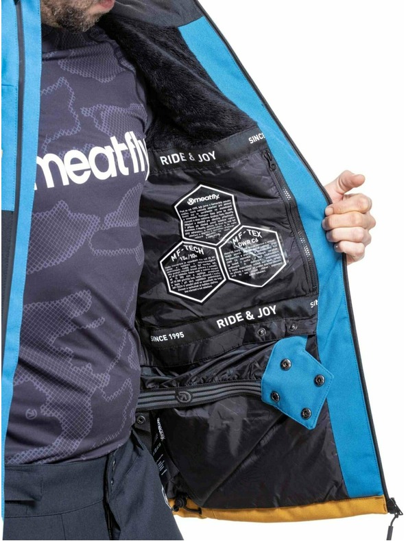 Meatfly Meatfly pánská SNB & SKI bunda Manifold Wood / Blue