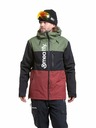 Meatfly Meatfly pánská SNB & SKI bunda Manifold Bronze Green / Merlot