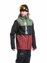Meatfly Meatfly pánská SNB & SKI bunda Manifold Bronze Green / Merlot