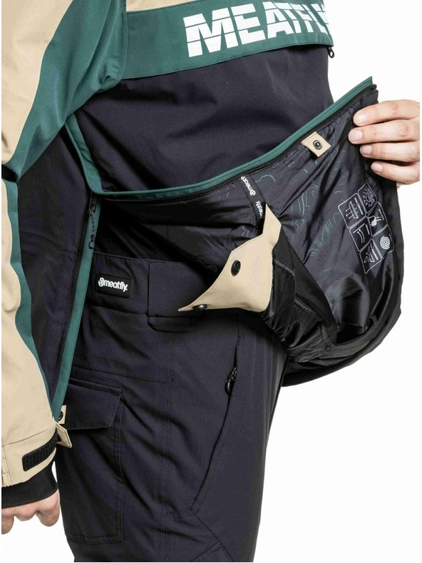 Meatfly Meatfly pánská SNB & SKI bunda Zenith Black / Safari