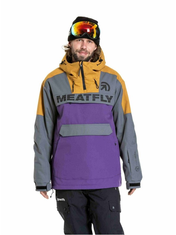 Meatfly Meatfly pánská SNB & SKI bunda Zenith Dark Grey / Petunia