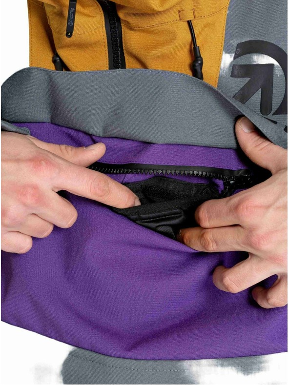 Meatfly Meatfly pánská SNB & SKI bunda Zenith Dark Grey / Petunia