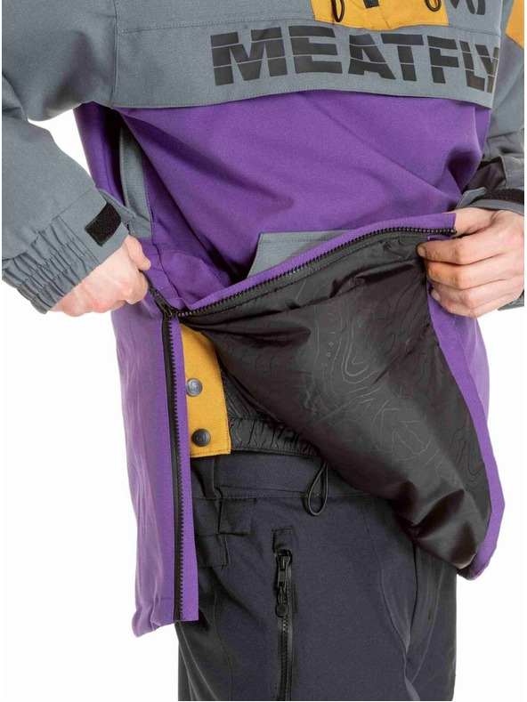Meatfly Meatfly pánská SNB & SKI bunda Zenith Dark Grey / Petunia