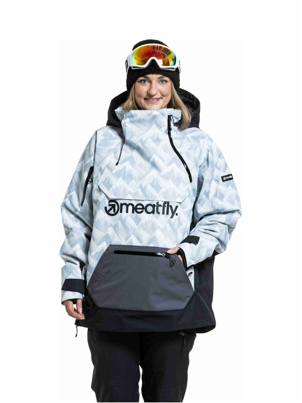 Meatfly Meatfly unisex SNB & SKI bunda Maddie White Camo / Black