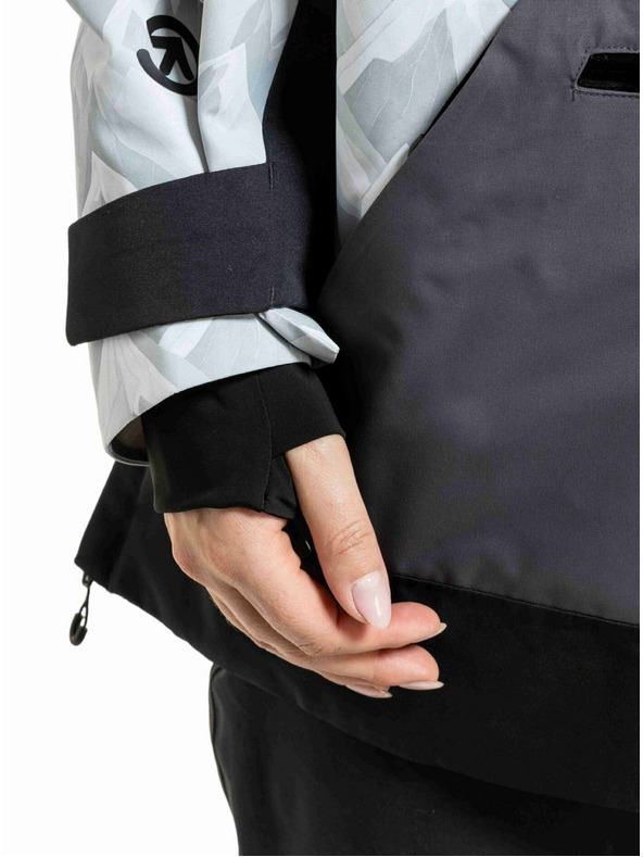 Meatfly Meatfly unisex SNB & SKI bunda Maddie White Camo / Black