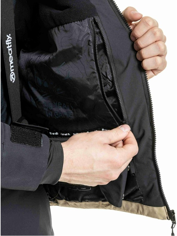 Meatfly Meatfly pánská SNB & SKI bunda Manifold Black / Safari